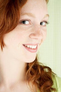 Teen with red hair